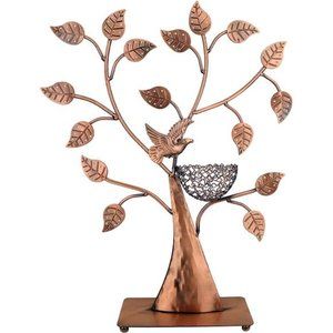Jewelry Tree Bronze BirdNest 48Pair Earrings Holder,Bracelets/Necklace Organizer
